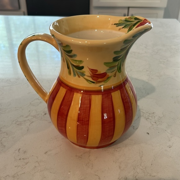 Southern Living at Home Gail Pittman Sienna Hand Painted Pitcher - Picture 4 of 5